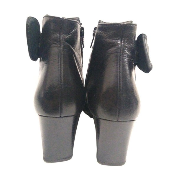 Paul Green Womens Handmade Black Leather Ankle Booties Chunky Heel US 6 UK 3.5 - Picture 7 of 12